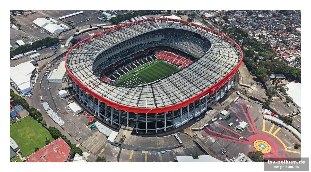 Ein stadion, eingekreist vom volk
