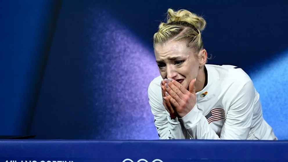 Tränen der enttäuschung: amber glenns olympia-traum bröckelt