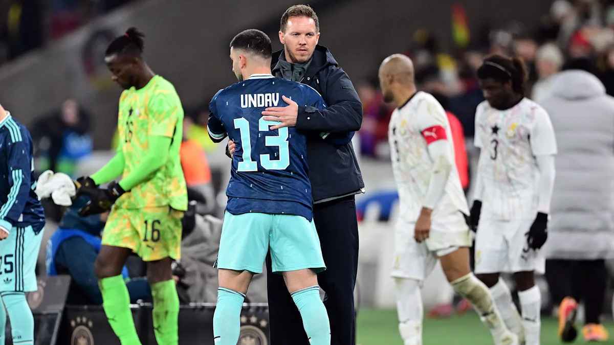 Ein vertrauliches telefongespräch zwischen nagelsmann und undav